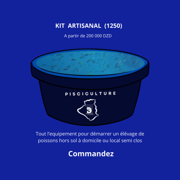 Bassins et équipements pour produire 400 kg de poissons en 4 mois.