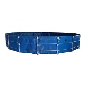 Bac de pisciculture en géomembrane avec armature en acier